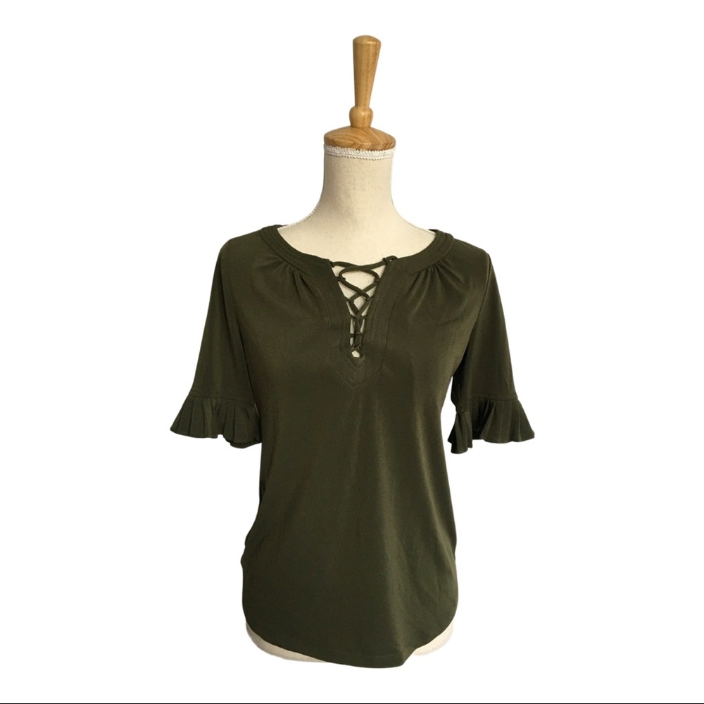 Army green blouse